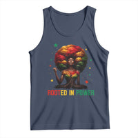 Melanin Queen Rooted In Power Tank Top African American Afro Tree Of Life - Wonder Print Shop