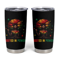 Melanin Queen Rooted In Power Tumbler Cup African American Afro Tree Of Life - Wonder Print Shop