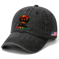 Melanin Queen Rooted In Power Washed Cotton Baseball Cap African American Afro Tree Of Life