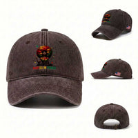 Melanin Queen Rooted In Power Washed Cotton Baseball Cap African American Afro Tree Of Life