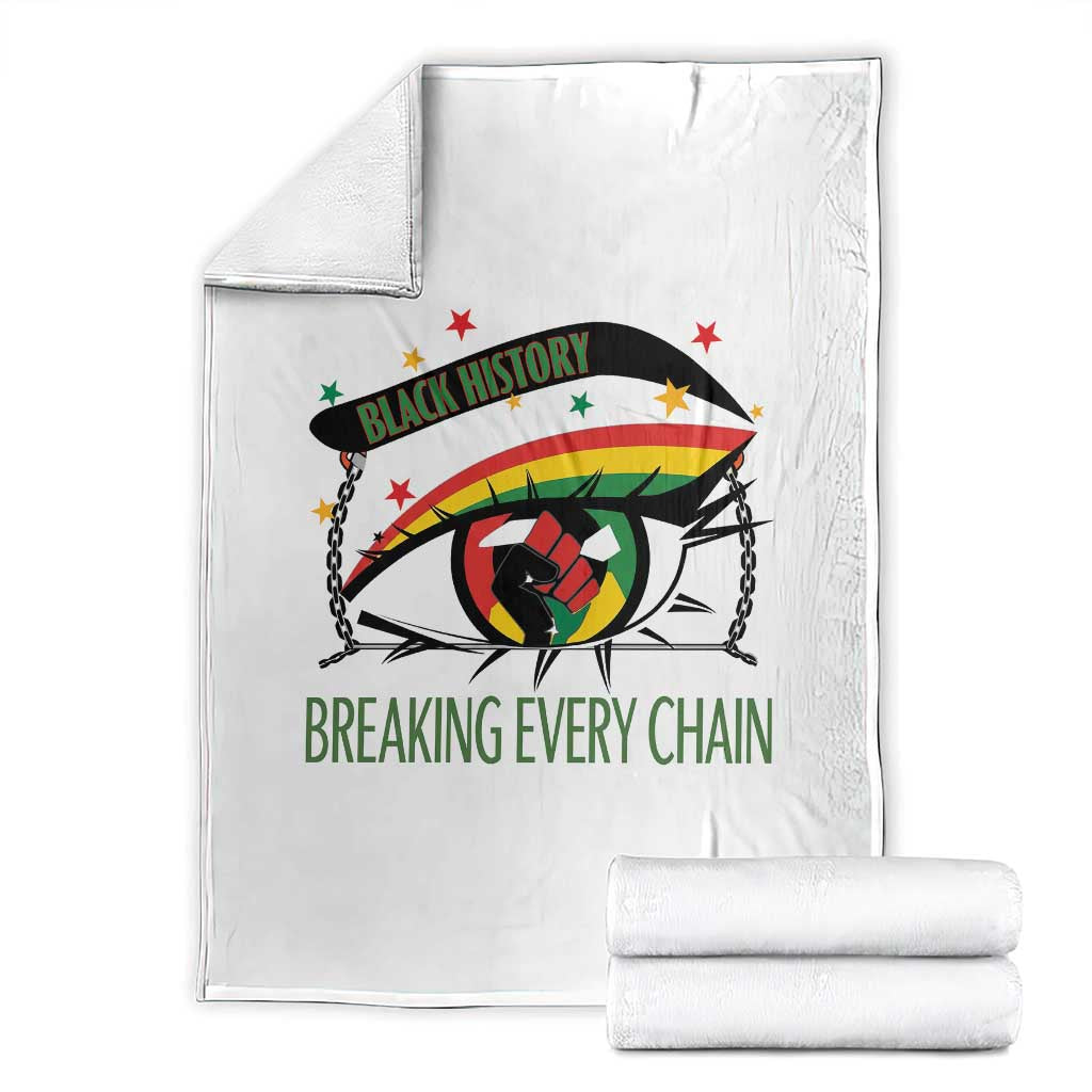 Breaking Every Chain Throw Blanket Black History Month Freedom Gift - Wonder Print Shop