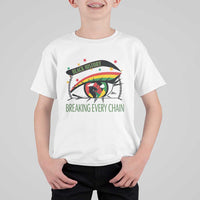 Breaking Every Chain T Shirt For Kid Black History Month Freedom Gift - Wonder Print Shop