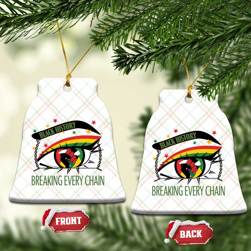 Breaking Every Chain Ceramic Ornament Black History Month Freedom Gift - Wonder Print Shop