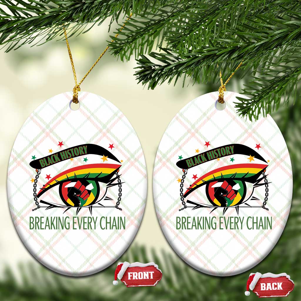Breaking Every Chain Ceramic Ornament Black History Month Freedom Gift - Wonder Print Shop