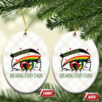 Breaking Every Chain Ceramic Ornament Black History Month Freedom Gift - Wonder Print Shop