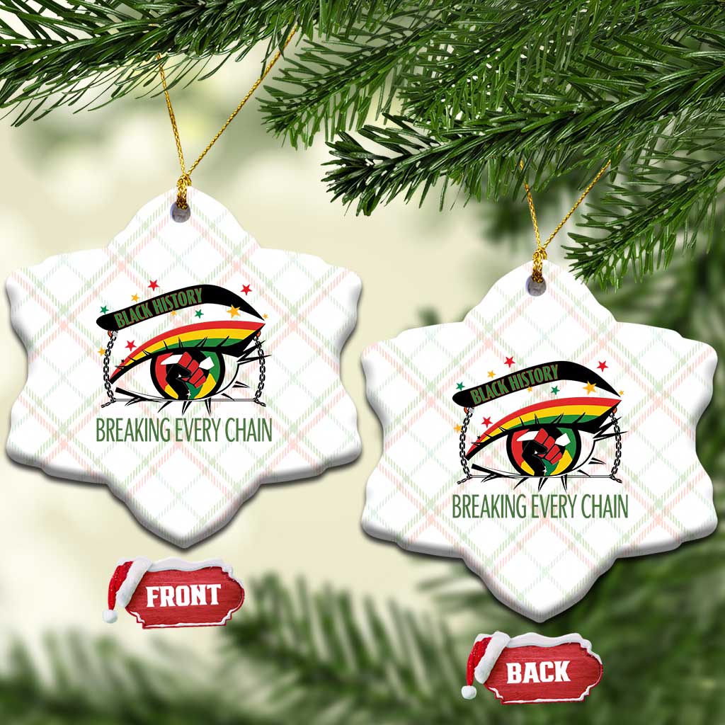 Breaking Every Chain Ceramic Ornament Black History Month Freedom Gift - Wonder Print Shop