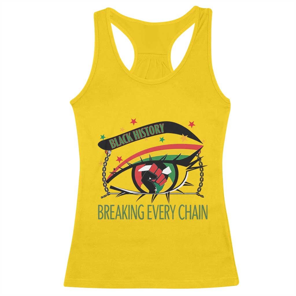 Breaking Every Chain Racerback Tank Top Black History Month Freedom Gift - Wonder Print Shop