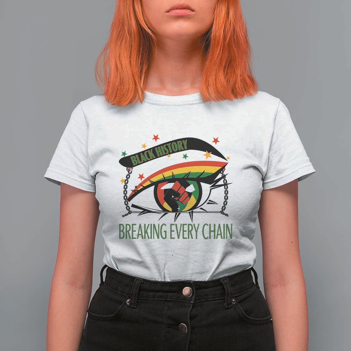 Breaking Every Chain T Shirt For Women Black History Month Freedom Gift - Wonder Print Shop