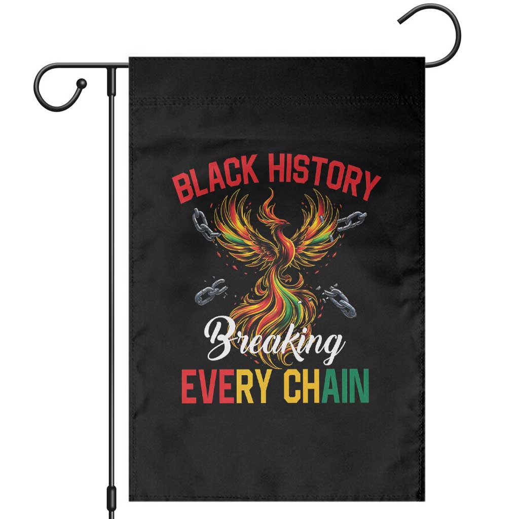 Phoenix Rising Breaking Every Chain Garden Flag Black History Month Freedom Gift - Wonder Print Shop