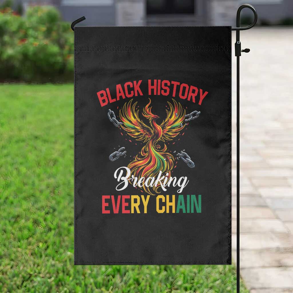 Phoenix Rising Breaking Every Chain Garden Flag Black History Month Freedom Gift - Wonder Print Shop