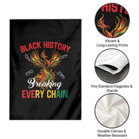 Phoenix Rising Breaking Every Chain Garden Flag Black History Month Freedom Gift - Wonder Print Shop