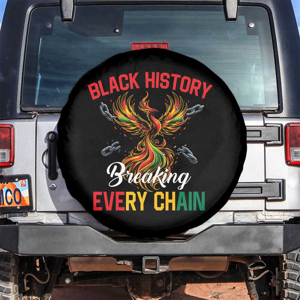 Phoenix Rising Breaking Every Chain Spare Tire Cover Black History Month Freedom Gift - Wonder Print Shop