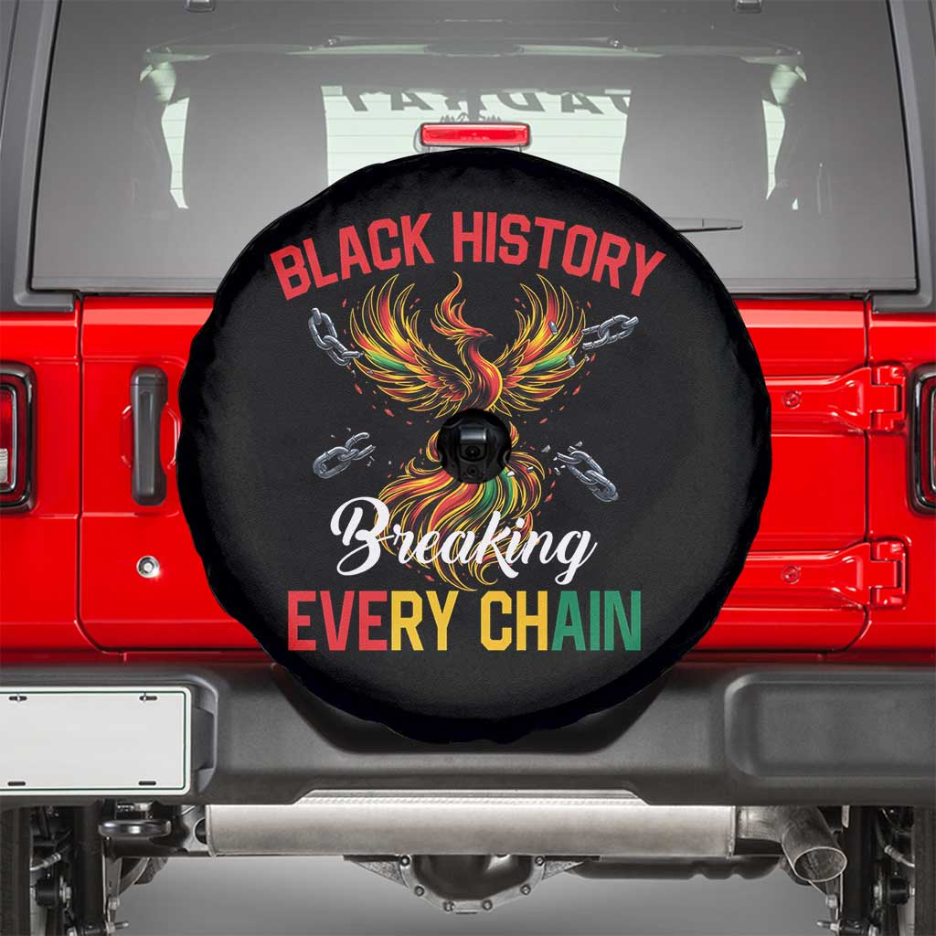 Phoenix Rising Breaking Every Chain Spare Tire Cover Black History Month Freedom Gift - Wonder Print Shop