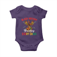 Phoenix Rising Breaking Every Chain Baby Onesie Black History Month Freedom Gift - Wonder Print Shop