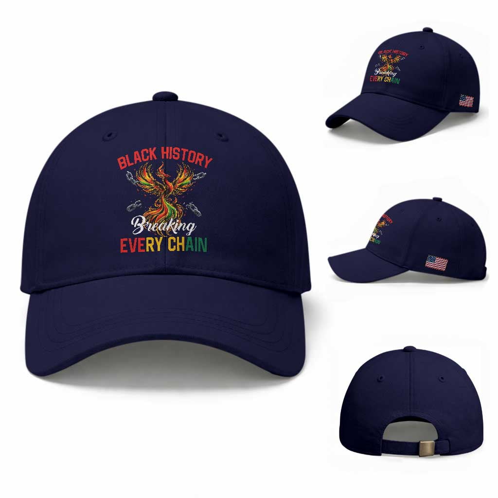 Phoenix Rising Breaking Every Chain Baseball Cap Black History Month Freedom Gift