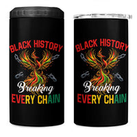 Phoenix Rising Breaking Every Chain 4 in 1 Can Cooler Tumbler Black History Month Freedom Gift - Wonder Print Shop