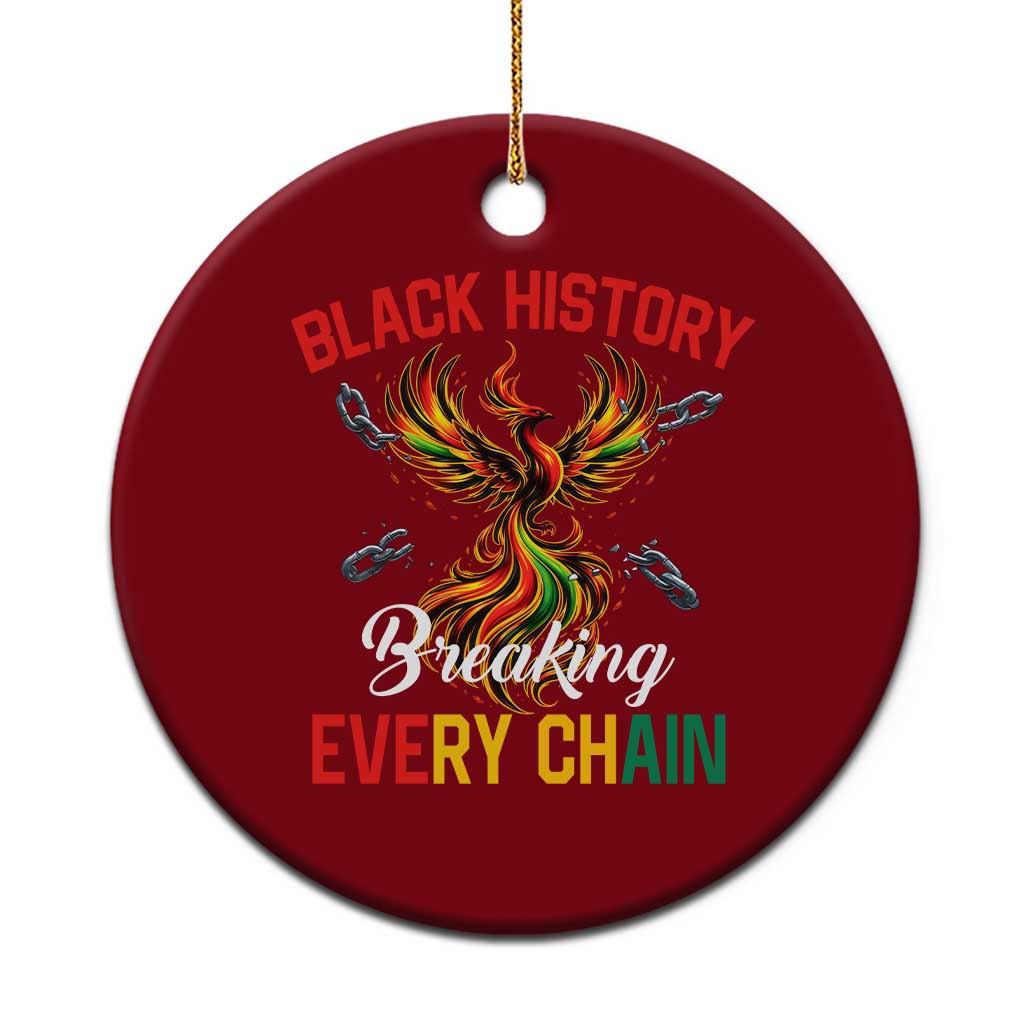 Phoenix Rising Breaking Every Chain Ceramic Ornament Black History Month Freedom Gift - Wonder Print Shop