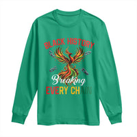 Phoenix Rising Breaking Every Chain Long Sleeve Shirt Black History Month Freedom Gift - Wonder Print Shop