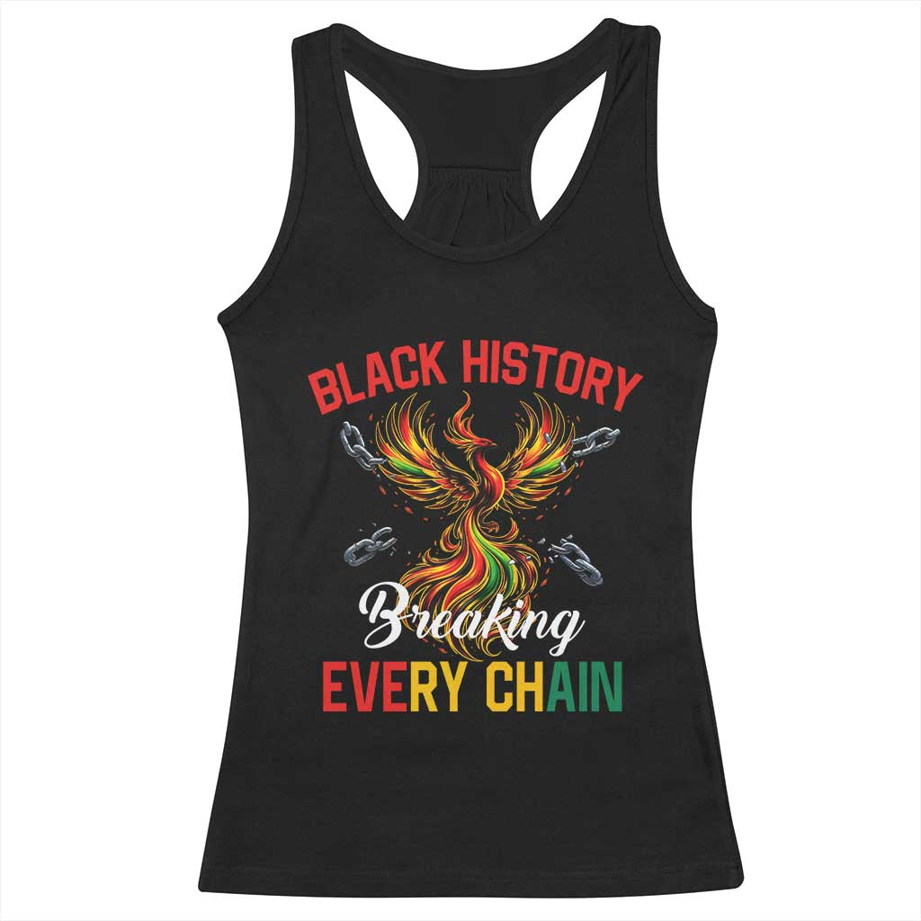 Phoenix Rising Breaking Every Chain Racerback Tank Top Black History Month Freedom Gift - Wonder Print Shop