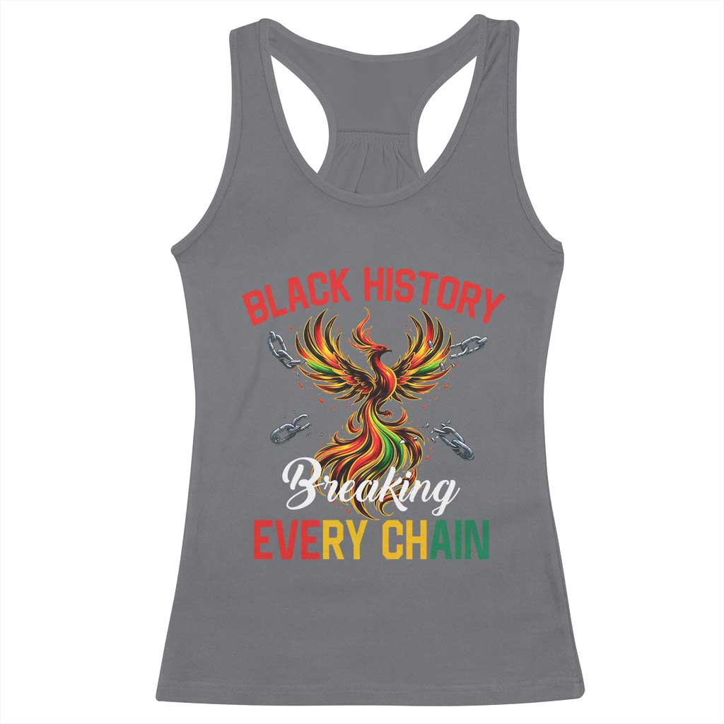 Phoenix Rising Breaking Every Chain Racerback Tank Top Black History Month Freedom Gift - Wonder Print Shop