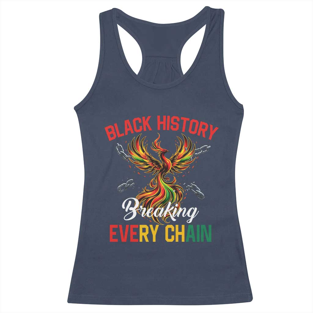 Phoenix Rising Breaking Every Chain Racerback Tank Top Black History Month Freedom Gift - Wonder Print Shop