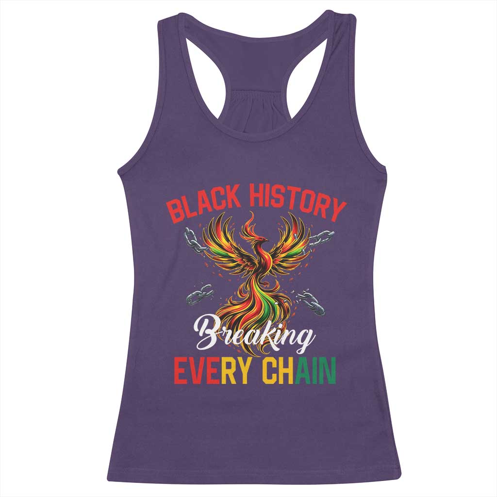 Phoenix Rising Breaking Every Chain Racerback Tank Top Black History Month Freedom Gift - Wonder Print Shop
