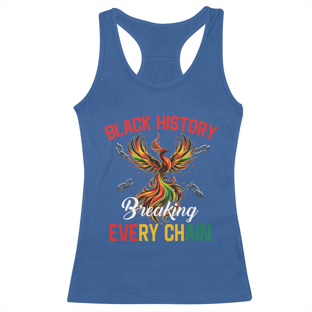 Phoenix Rising Breaking Every Chain Racerback Tank Top Black History Month Freedom Gift - Wonder Print Shop