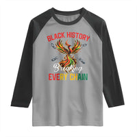 Phoenix Rising Breaking Every Chain Raglan Shirt Black History Month Freedom Gift - Wonder Print Shop