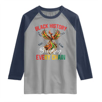 Phoenix Rising Breaking Every Chain Raglan Shirt Black History Month Freedom Gift - Wonder Print Shop