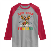 Phoenix Rising Breaking Every Chain Raglan Shirt Black History Month Freedom Gift - Wonder Print Shop