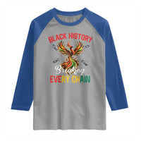 Phoenix Rising Breaking Every Chain Raglan Shirt Black History Month Freedom Gift - Wonder Print Shop