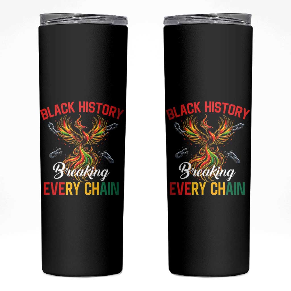 Phoenix Rising Breaking Every Chain Skinny Tumbler Black History Month Freedom Gift - Wonder Print Shop