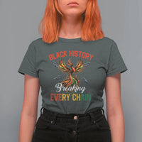 Phoenix Rising Breaking Every Chain T Shirt For Women Black History Month Freedom Gift - Wonder Print Shop