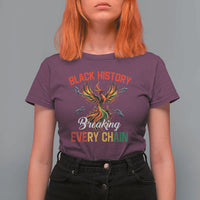 Phoenix Rising Breaking Every Chain T Shirt For Women Black History Month Freedom Gift - Wonder Print Shop