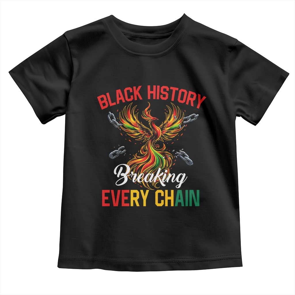 Phoenix Rising Breaking Every Chain Toddler T Shirt Black History Month Freedom Gift - Wonder Print Shop
