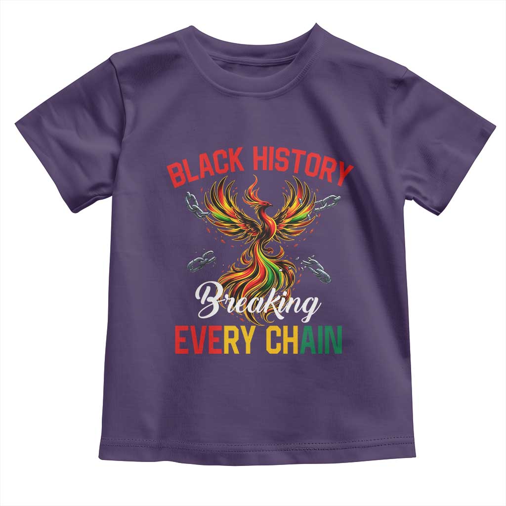 Phoenix Rising Breaking Every Chain Toddler T Shirt Black History Month Freedom Gift - Wonder Print Shop
