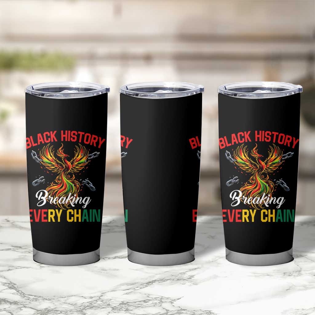 Phoenix Rising Breaking Every Chain Tumbler Cup Black History Month Freedom Gift - Wonder Print Shop