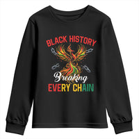 Phoenix Rising Breaking Every Chain Youth Sweatshirt Black History Month Freedom Gift - Wonder Print Shop