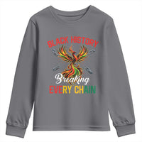 Phoenix Rising Breaking Every Chain Youth Sweatshirt Black History Month Freedom Gift - Wonder Print Shop