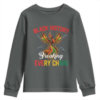 Phoenix Rising Breaking Every Chain Youth Sweatshirt Black History Month Freedom Gift - Wonder Print Shop