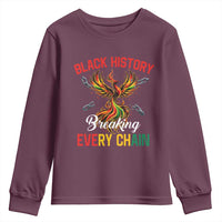 Phoenix Rising Breaking Every Chain Youth Sweatshirt Black History Month Freedom Gift - Wonder Print Shop