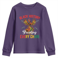 Phoenix Rising Breaking Every Chain Youth Sweatshirt Black History Month Freedom Gift - Wonder Print Shop