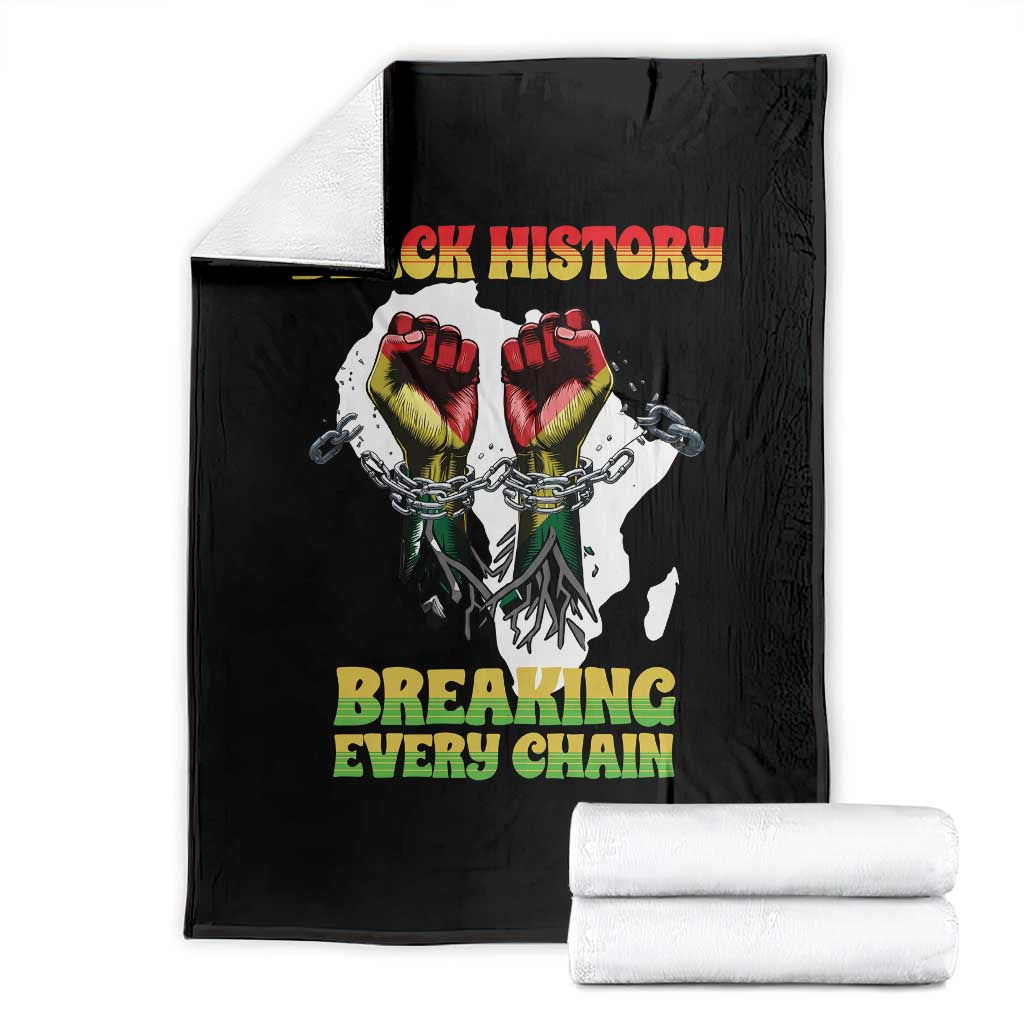 African American Civil Rights Gift Throw Blanket Breaking Every Chain - Wonder Print Shop