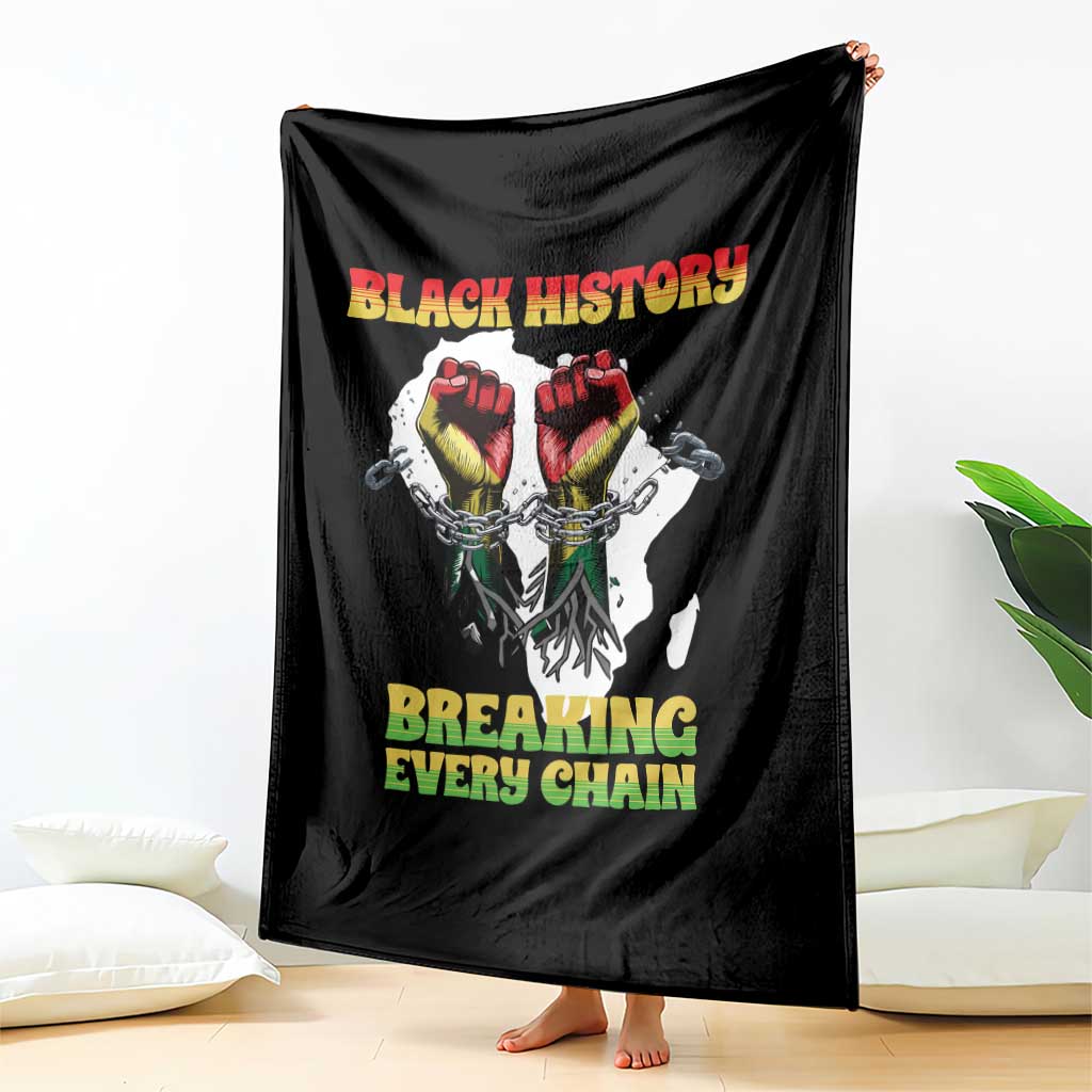 African American Civil Rights Gift Throw Blanket Breaking Every Chain - Wonder Print Shop