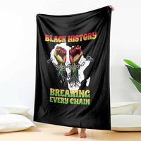 African American Civil Rights Gift Throw Blanket Breaking Every Chain - Wonder Print Shop