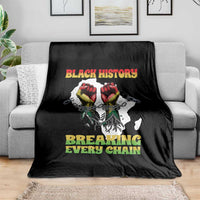 African American Civil Rights Gift Throw Blanket Breaking Every Chain - Wonder Print Shop