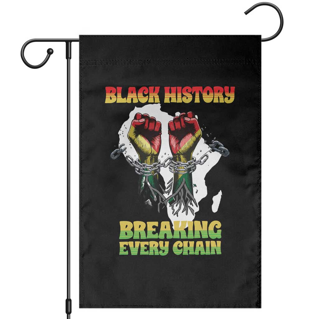 African American Civil Rights Gift Garden Flag Breaking Every Chain - Wonder Print Shop