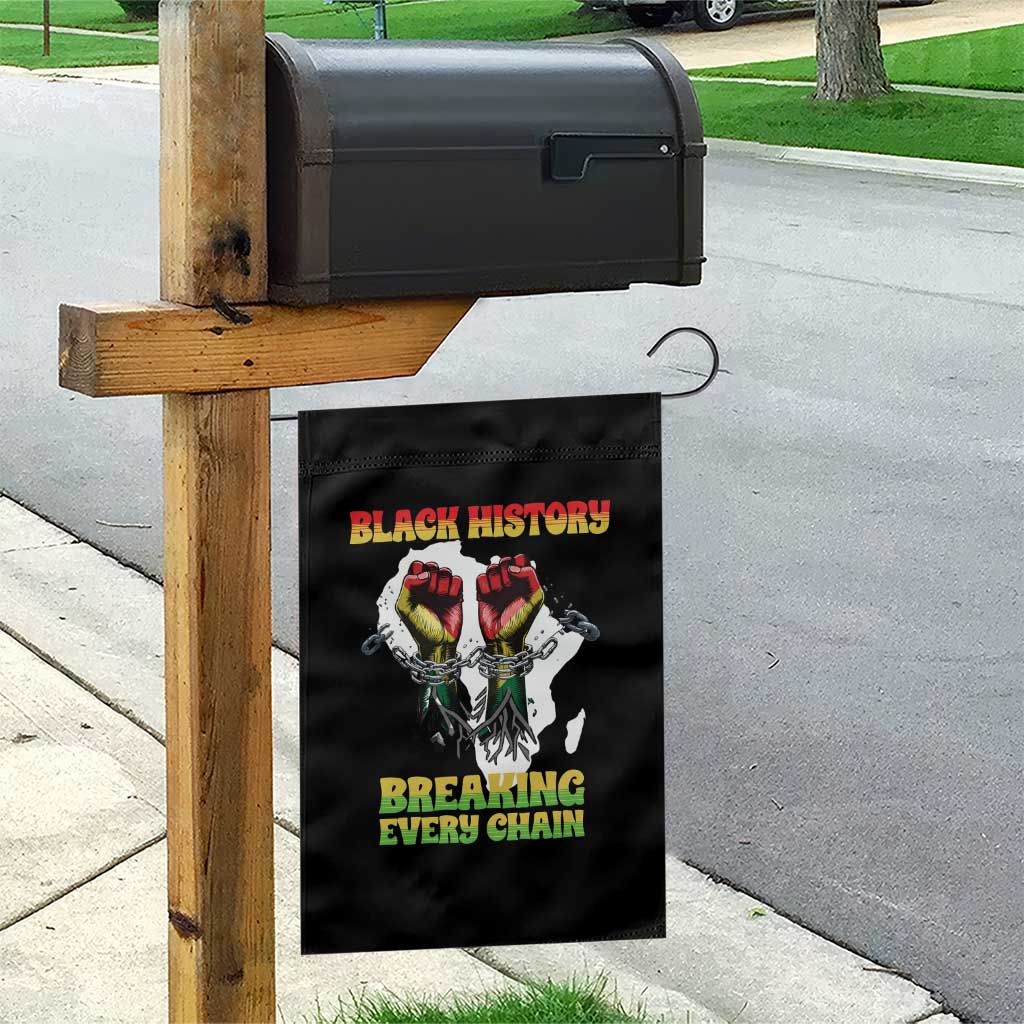 African American Civil Rights Gift Garden Flag Breaking Every Chain - Wonder Print Shop