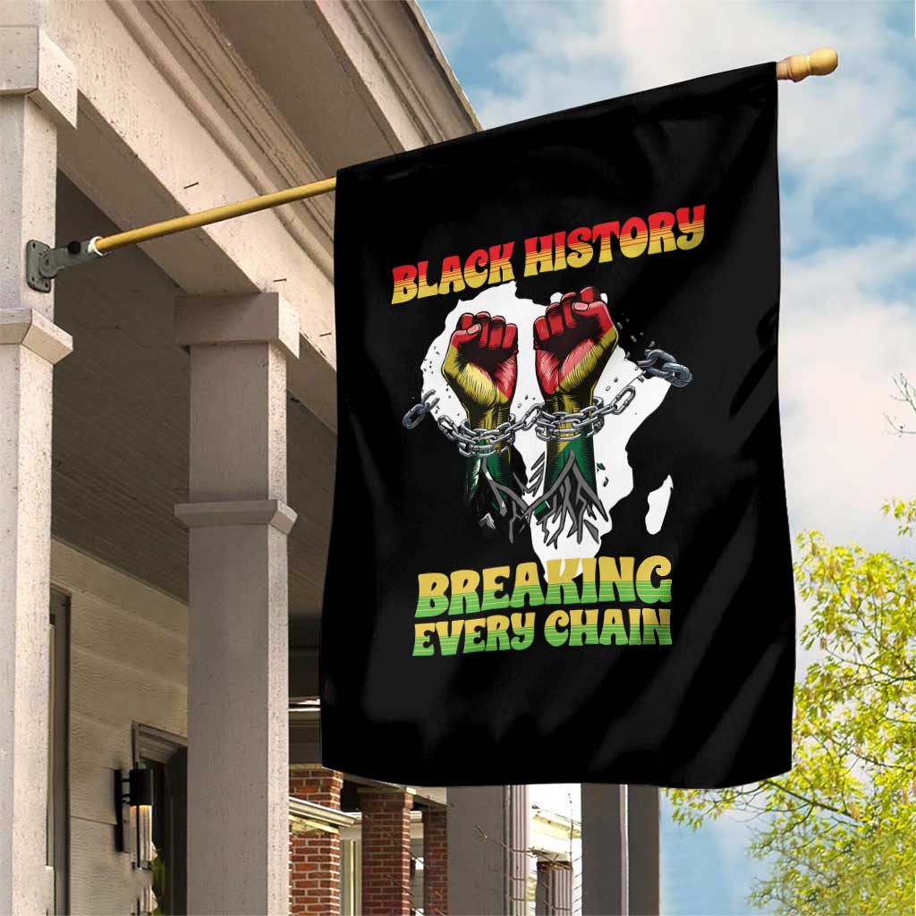 African American Civil Rights Gift Garden Flag Breaking Every Chain - Wonder Print Shop