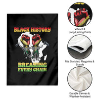 African American Civil Rights Gift Garden Flag Breaking Every Chain - Wonder Print Shop